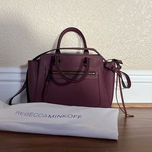 Rebecca Minkoff Avery Top Handle Crossbody Burgundy - LIGHT WEAR